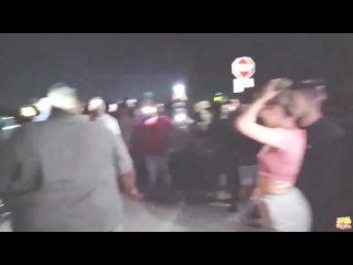 arranged streetfight at night on highway output